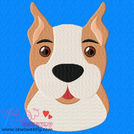 Boxer Face Embroidery Design Pattern-1