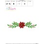 Christmas Border Poinsettia Flower Embroidery Design Pattern-3