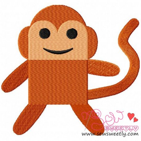 Cheeky Monkey Embroidery Design Pattern-1