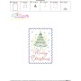 Cardstock Embroidery Design Pattern- Merry Christmas Tree Greeting Card-2