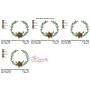 Christmas Poinsettia Flower Wreath Embroidery Design Pattern-2