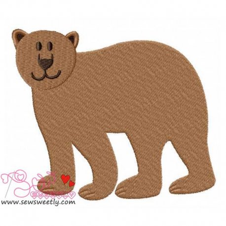 Cute Bear Embroidery Design Pattern-1