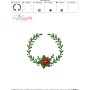 Christmas Poinsettia Flower Wreath Embroidery Design Pattern-3