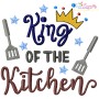 King of The Kitchen Lettering Embroidery Design Pattern-1