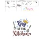 King of The Kitchen Lettering Embroidery Design Pattern-3
