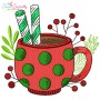 Christmas Hot Chocolate Cups Embroidery Design Bundle-3