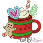 Christmas Hot Chocolate Cups Embroidery Design Bundle-8