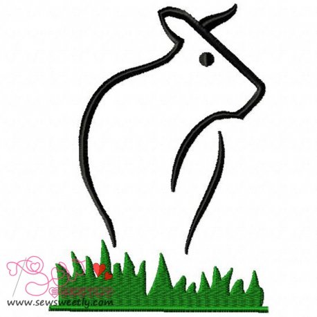Cow Embroidery Design Pattern-1
