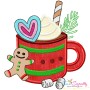 Christmas Hot Chocolate Cups Applique Design Bundle-8