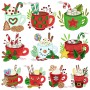 Christmas Hot Chocolate Cups Applique Design Bundle-1