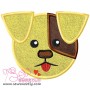 Cute Dog Face Applique Design Pattern-1