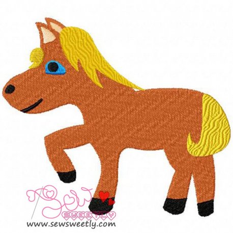 Funny Horse Embroidery Design Pattern-1