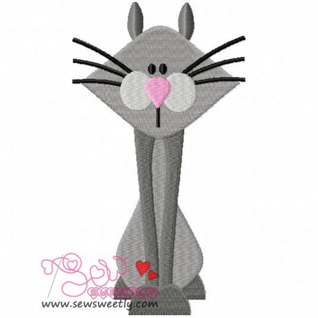 Sweet Cat Embroidery Design- 1