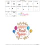 Happy New Year Frame-4 Embroidery Design Pattern-3
