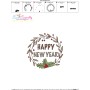 Happy New Year Frame-2 Embroidery Design Pattern-3