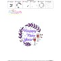 Happy New Year Frame-1 Embroidery Design Pattern-3