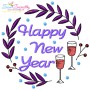 Happy New Year Frames Embroidery Design Bundle-2