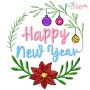 Happy New Year Frames Embroidery Design Bundle-4
