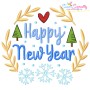 Happy New Year Frames Embroidery Design Bundle-6