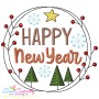 Happy New Year Frames Embroidery Design Bundle-10