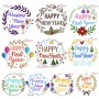 Happy New Year Frames Embroidery Design Bundle-1