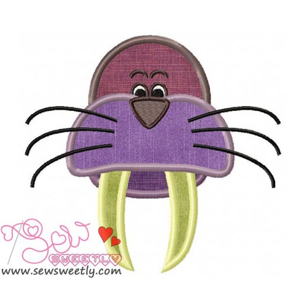 Walrus Face Applique Design Pattern-1