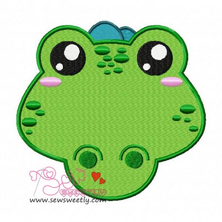 Crocodile Face Embroidery Design Pattern-1