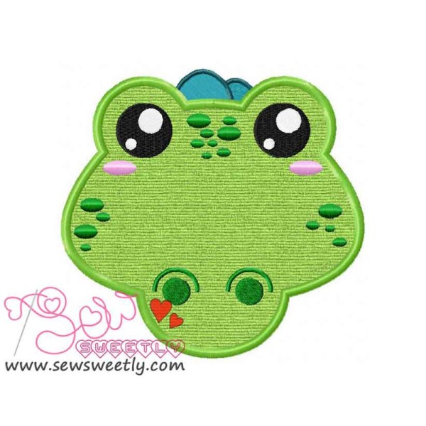 Crocodile Face Applique Design Pattern-1
