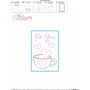 Valentine Cardstock Embroidery Design Pattern | Coffee Cup For You-2