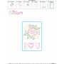 Valentine Cardstock Embroidery Design Pattern | I Heart You Flowers-2