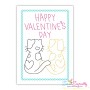 Valentine Cardstock Embroidery Design Pattern | Cats Happy Valentines Day-1