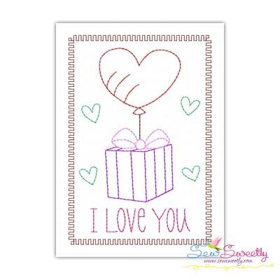 Valentine Cardstock Embroidery Design Pattern | I Love You Gift And Heart-1
