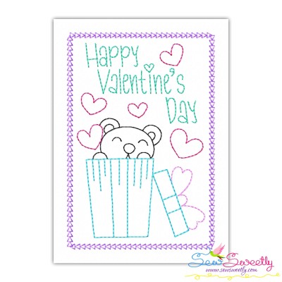 Valentine Cardstock Embroidery Design Pattern | Happy Valentine's Day Gift-1