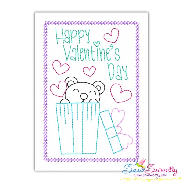 Valentine Cardstock Embroidery Design Pattern | Happy Valentine's Day Gift-1