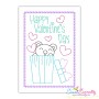 Valentine Cardstock Embroidery Design Pattern | Happy Valentine's Day Gift-1