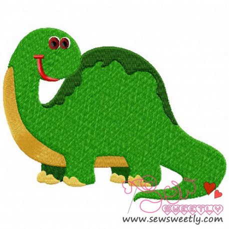 Happy Dino Embroidery Design Pattern-1