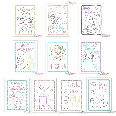 Valentine's Day Cardstock Embroidery Design Bundle-1