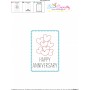 Cardstock Embroidery Design Pattern | Happy Anniversary Hearts-2