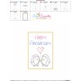 Cardstock Embroidery Design Pattern | Happy Anniversary Penguins-2