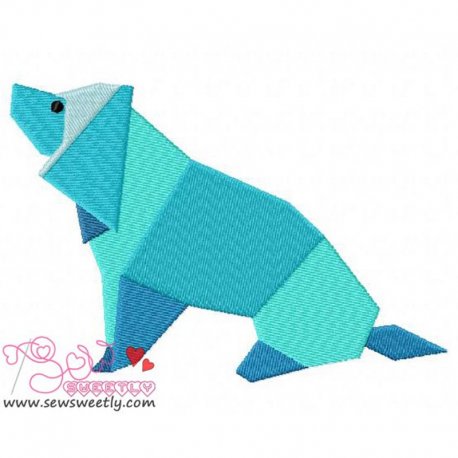 Origami Animal-2 Embroidery Design Pattern-1