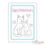 Happy Anniversary Cardstock Embroidery Design Bundle-6