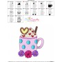 Valentine's Hot Chocolate Cup-8 Embroidery Design Pattern-3
