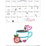Valentine's Hot Chocolate Cup-6 Applique Design Pattern-3