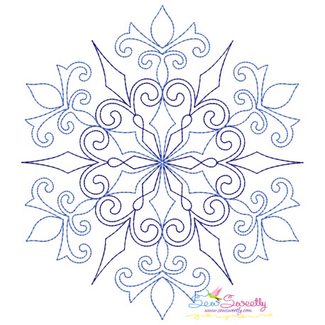 Artistic Snowflake-9 Embroidery Design- 1