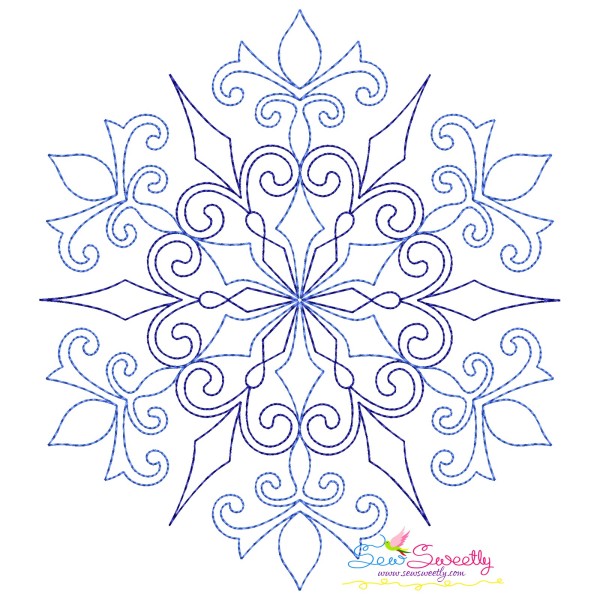 Artistic Snowflake-9 Embroidery Design Pattern-1