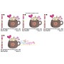 Valentine's Hot Chocolate Cup-4 Embroidery Design Pattern-2