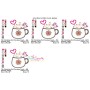 Valentine's Hot Chocolate Cup-4 Applique Design Pattern-2
