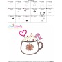 Valentine's Hot Chocolate Cup-4 Applique Design Pattern-3