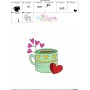 Valentine's Hot Chocolate Cup-3 Embroidery Design Pattern-3