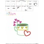 Valentine's Hot Chocolate Cup-3 Applique Design Pattern-3